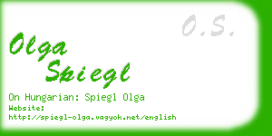 olga spiegl business card